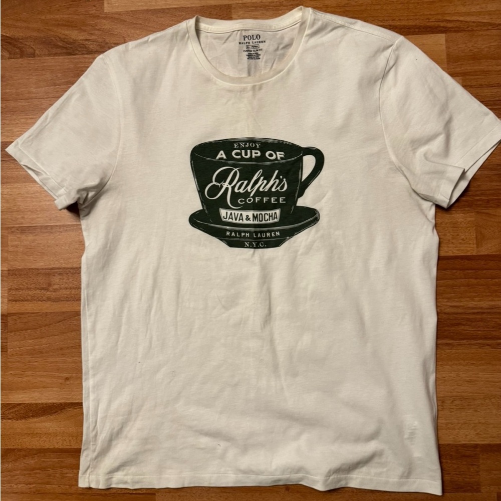 Polo Ralph Lauren Custom Slim Fit Coffee T-Shirt Size Mefium